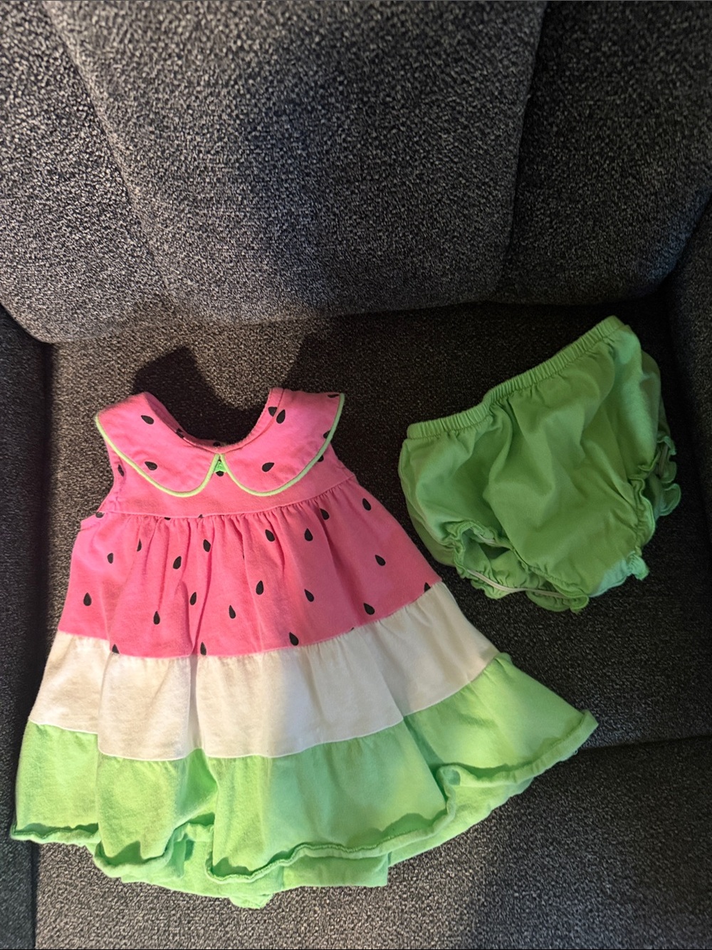 🍉Good Lad Pink Watermelon Print Baby Dress with Matching Bloomers🍉